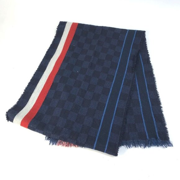 LOUIS VUITTON charpes messager fringe Scarf - Picture 1 of 9